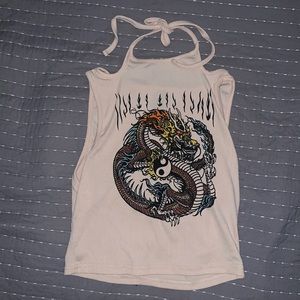 Shein tie around neck top